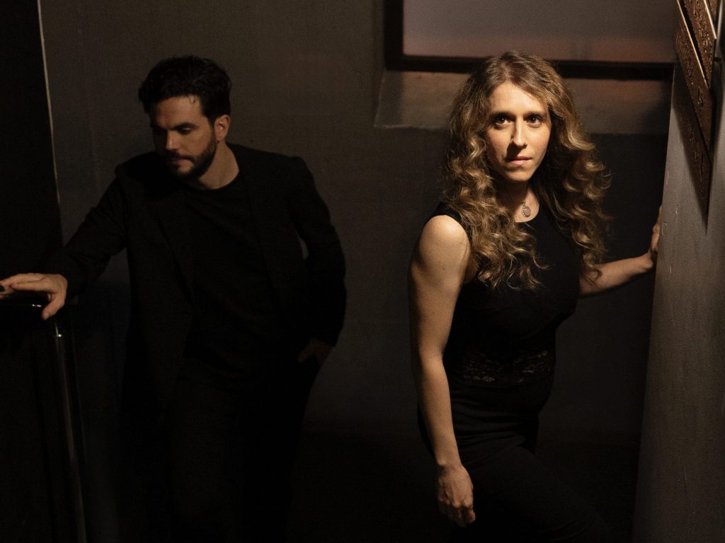 Ikigai Duo at the backstage stairs.