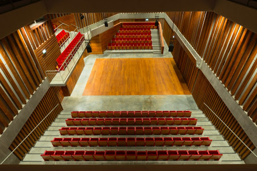 Arsonic hall in Mons. General view of the concert hall from above.