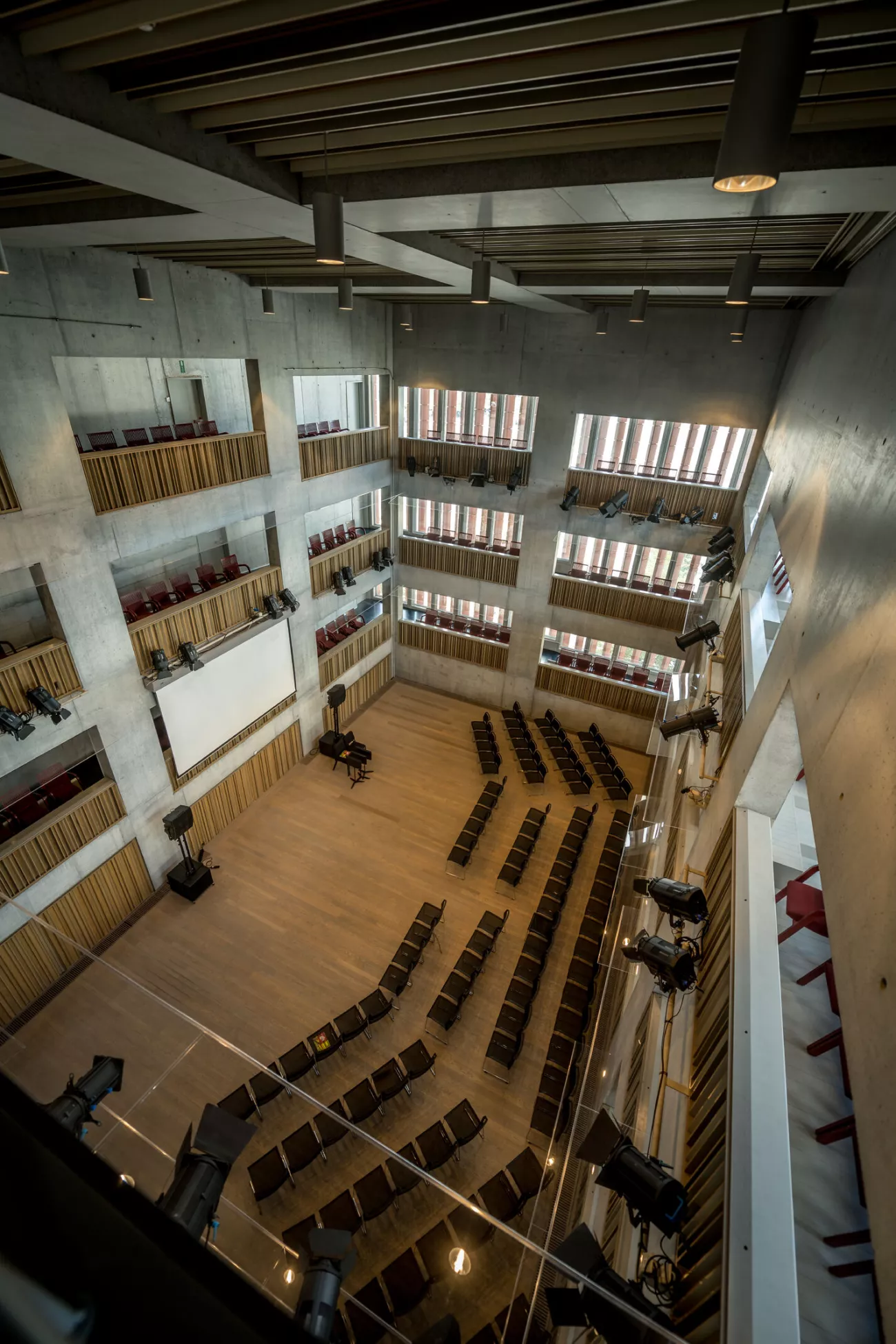 Bruges concertgebouw - chamber music hall view from above