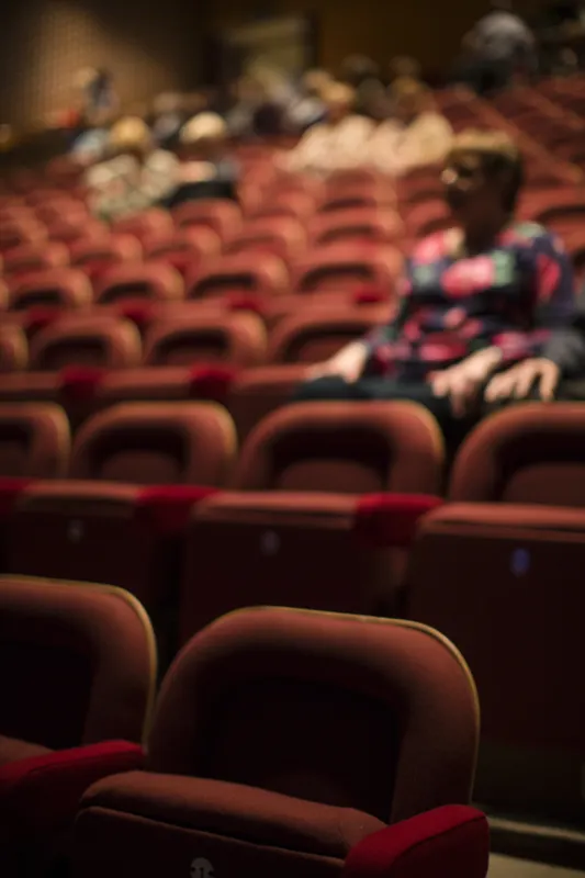 Hasselt culture center people entering the hall