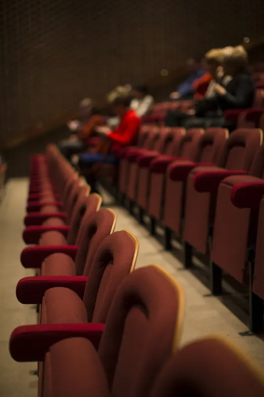 Hasselt culture center people sitting on their seats